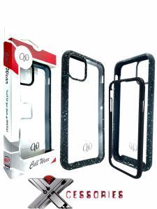 2 Piece Shock Proof Transparent Case for iPhone 11 6.1 -Clear/Black