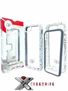 2 Piece Shock Proof Transparent Case for IPhone 6P/7P/8P -Clear/White
