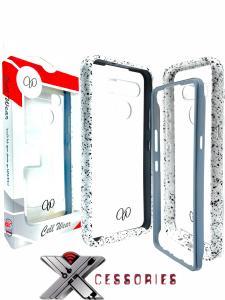 2 Piece Shock Proof Transparent Case for LG Aristo 5 - Clear/White