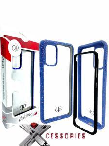 2 Piece Shock Proof Transparent Case for Samsung Galaxy S20 - Clear/Blue