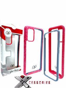 2 Piece Shock Proof Transparent Case for Samsung Galaxy S20 FE - Clear/Pink