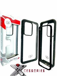2 Piece Shock Proof Transparent Case for Samsung Galaxy S20 Ultra - Clear/B