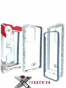 2 Piece Shock Proof Transparent Case for Samsung Galaxy S20 Ultra - Clear/W
