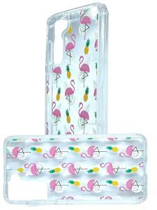 Transparent Bumper Hybrid Case Flamingo Pineapple Leaf for Samsung  S21/S30
