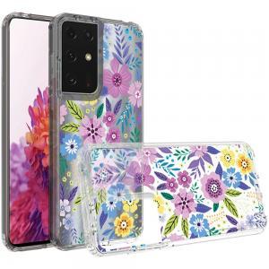 Transparent Bumper Hybrid Case Colorful Flower  for Samsung  S21 Plus/S30 P