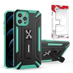 Kickstand Magnetic Mount Heavy-Duty CaseFor iPhone 11 Pro Max - Green/Black