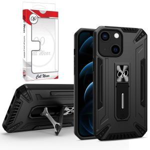 Kickstand Magnetic Mount Heavy-Duty CaseFor iPhone 13 Mini - Black