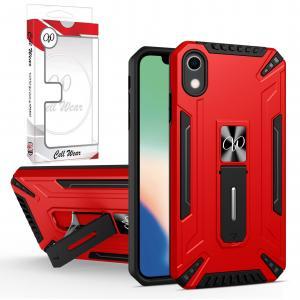 Kickstand Magnetic Mount Heavy-Duty Case For iPhone XR - Red
