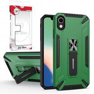 Kickstand Magnetic Mount Heavy-Duty Case For iPhone XR - Blakish Green