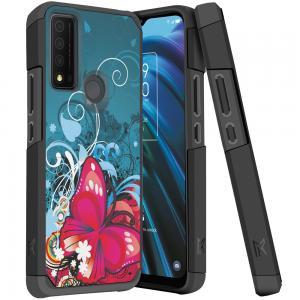 For TCL 30 XE 5G MetKase Original ShockProof Case Cover - Butterfly Bliss