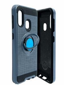 Shockproof Magentic Ring Stand Case for Samsung A10E - Blue/Black