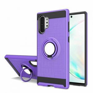 Shockproof Magentic Ring Stand Case for  Samsung Note 10 Plus - Purple/Blac