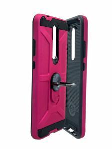 Shockproof Magnetic Ring stand case for Coolpad  Brisa - Hot pink