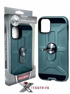 Shockproof Magnetic Ring stand case for IPhone 11 Pro - Green/Black