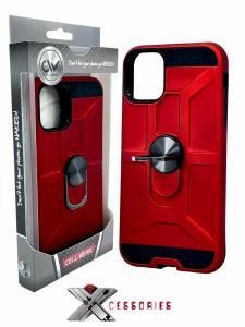 Shockproof Magnetic Ring stand case for IPhone 11 Pro Max - Red/Black