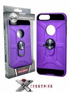 Shockproof Magnetic Ring stand case for IPhone 6/7/8 Plus - Purple/Black