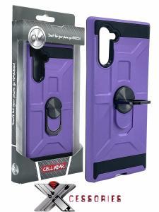 Shockproof Magnetic Ring stand case for Samsung Note 10 - Purple/Black