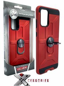 Shockproof Magnetic Ring stand case for Samsung S20 Plus - Red/Black