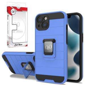 Shockproof Case Protective Magnetic Ring Kickstand For iPhone 13 - Blue