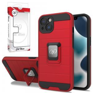 Shockproof Case Protective Magnetic Ring Kickstand For iPhone 13 - Red