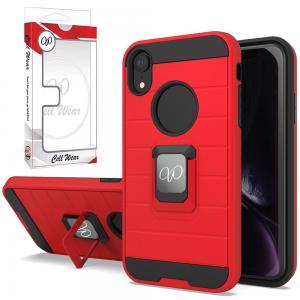 Shockproof Case Protective Magnetic Ring Kickstand For iPhone XR - Red