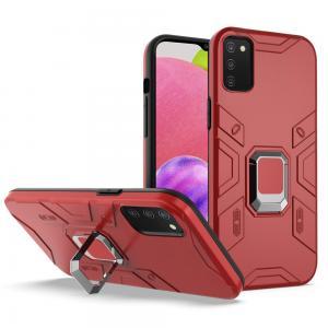 For Samsung Galaxy A03s 2022 Advanced Magnetic Ring Hybrid Case Cover - Red