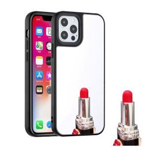 For iPhone 13 Pro Max Mirror Electroplated Acrylic Hybrid Case Cover - Silv