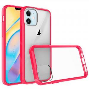 Bumper Clear Transparent Case for Iphone 12 Mini - Clear/Hot Pink