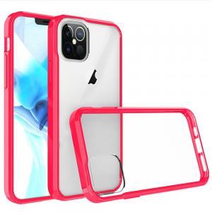 Bumper Slim Clear Transparent Hybrid Case Clear/Hot Pink for IPhone 12 Pro