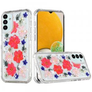 For Samsung Galaxy A13 5G Beautiful 3in1 Floral Epoxy Design Hybrid Case Co