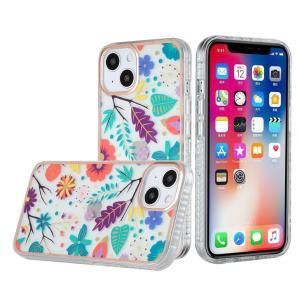 For iPhone 13 Pro Max Classy Floral IMD Electroplated Edge ShockProof Case
