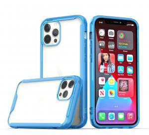 For Apple iPhone 11 (XI6.1) Colored Shockproof Transparent Hard PC TPU Hybr