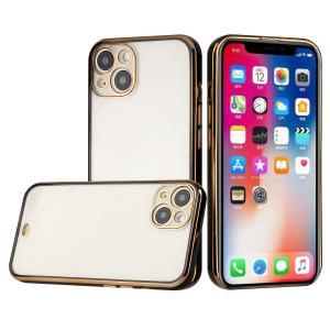 For iPhone 12 (Dual Camera Punch) Gold Plated Chrome Transparent Clear Thic