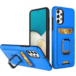 For Samsung A53 5G Card Holder with Magnetic Ring Stand Hybrid  - Blue