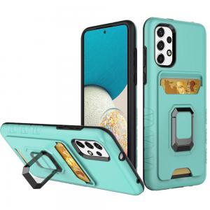 For Samsung A53 5G Card Holder with Magnetic Ring Stand Hybrid  - Teal