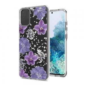 Creative Printing Design Glitter Hybrid Case For Samsung Galaxy s20 - Purpl