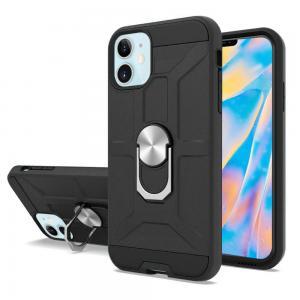 Shockproof Magnetic Ring stand case for IPhone 12 Mini - Black