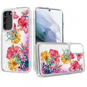 For Samsung Galaxy S22 Design Water Quicksand Glitter Case  - Multi-Color F