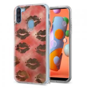 Electroplated IMD Chrome Design Hybrid Case Cover For Samsung A11 - Lips