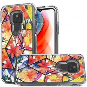 Electroplated Design Hybrid Case Cover For Motorola Moto G Play 2021 - Bouq