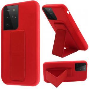 Foldable Magnetic Kickstand Case For Samsung Galaxy S21 Plus/S30 Plus - Red