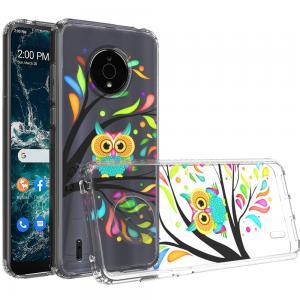 For Nokia C200 Design Transparent Hybrid Case - Owl