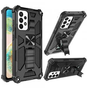 For Samsung A23 5G Machine Magnetic Kickstand Case Cover - Black