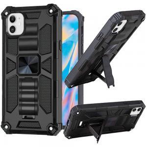 Machine Built-In Kickstand Case Magnetic Mount For IPhone 12 Mini - Black