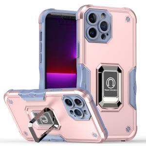 For iP15 Pro Max OPTIMUM Magnetic Ring Stand Hybrid Case Cover - Rose Gold