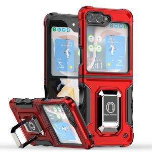 For Samsung Galaxy Z Flip 5 OPTIMUM Magnetic Ring Stand Hybrid Case - Red