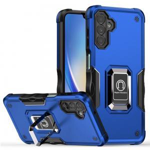 For Samsung A15 5G OPTIMUM Magnetic Ring Stand Hybrid Case Cover - Blue
