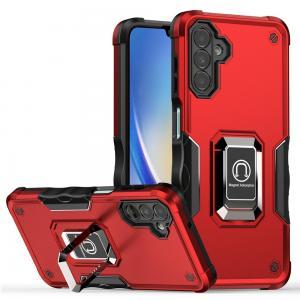 For Samsung A15 5G OPTIMUM Magnetic Ring Stand Hybrid Case Cover - Red