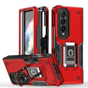 For Samsung Galaxy Z Fold 5 OPTIMUM Magnetic Ring Stand Hybrid Case  - Red