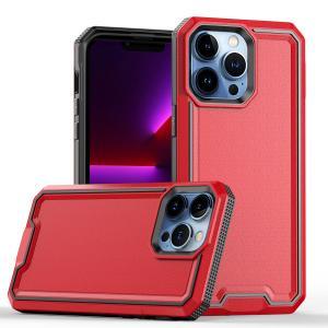 For iPhone 15 Pro Rank Tough Strong Modern Fused Hybrid Case Cover - Red